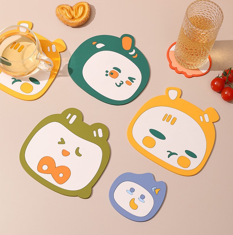 Silicone coasters, cartoon pattern แผ่นซิลิโคนรองแก้ว ลายการ์ตูน แผ่นซิลิโคนรองแก้ว ลายการ์ตูน