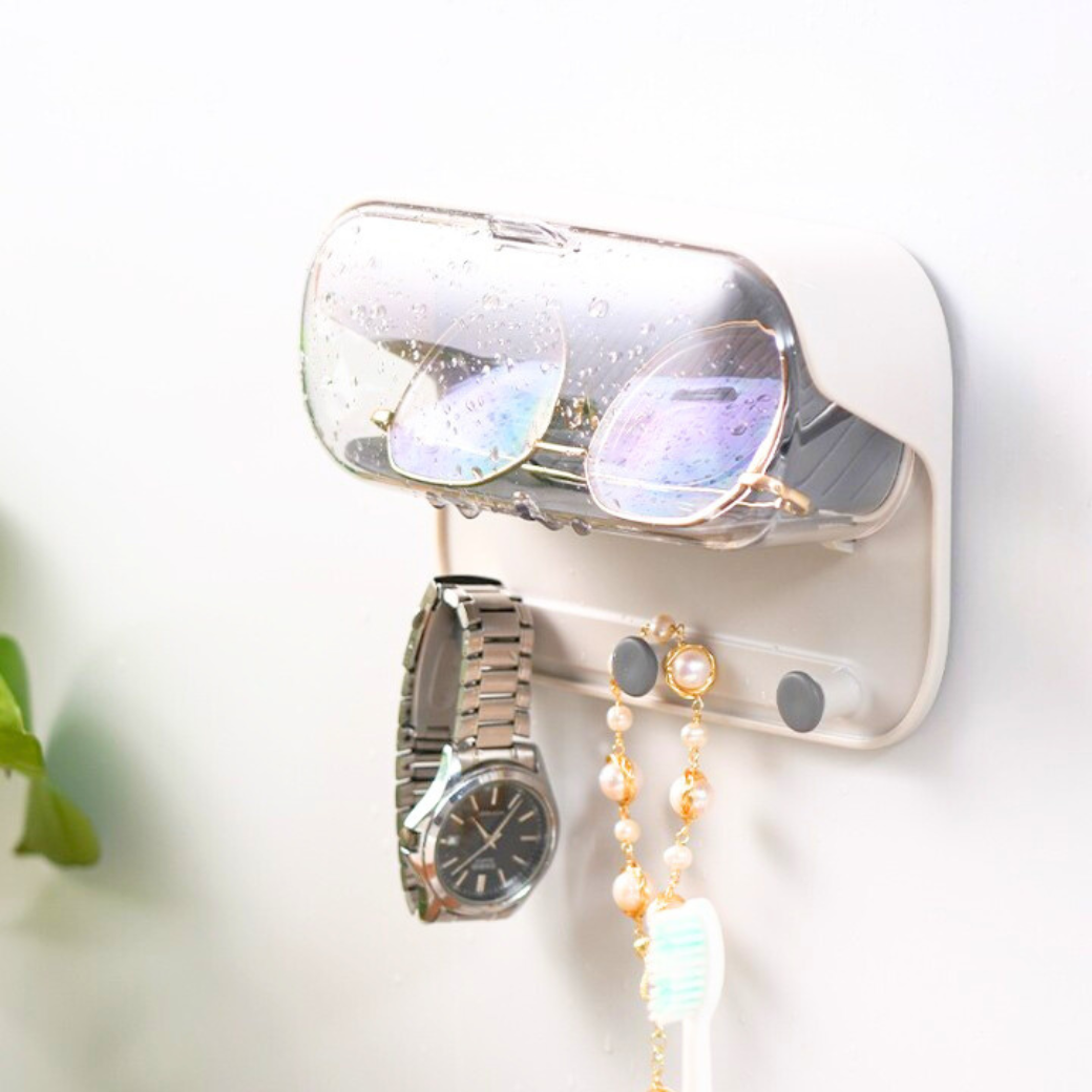 Bathroom shelf with cover wall mounted  ชั้นวางของในห้องน้ำแบบฝาปิด ติดแขวนผนัง 